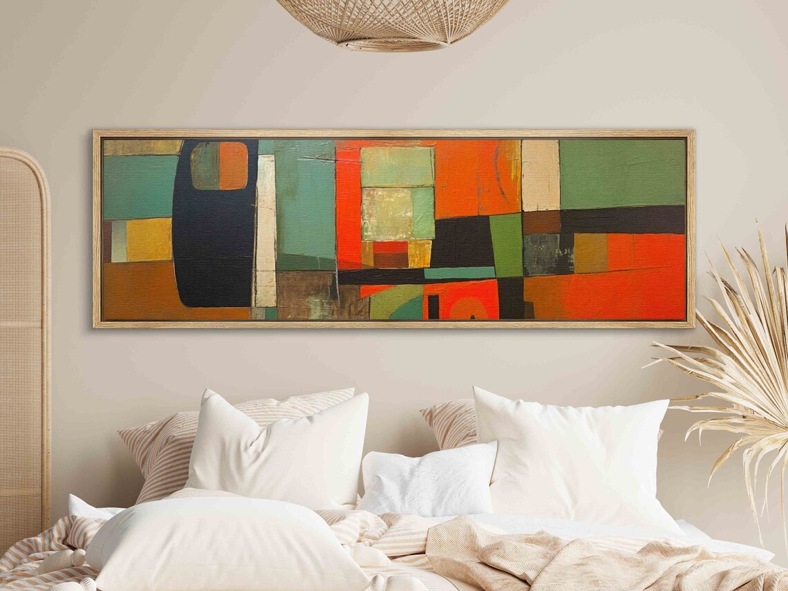 Mid Century Modern Geometric Wall Art Print - Image 2