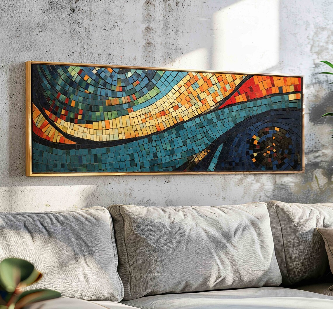 Mid Century Modern Geometric Mosaics Art Print