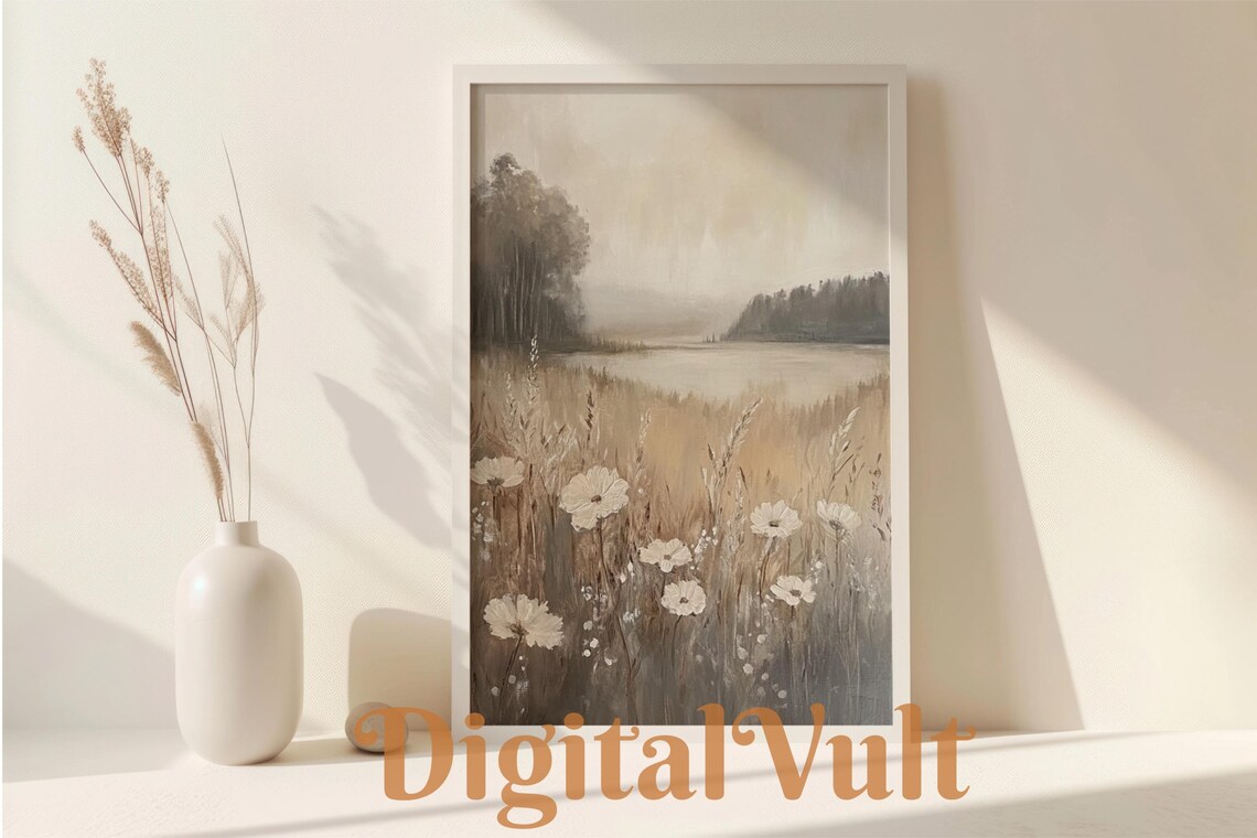Wildflowers Vintage Art Print, Cottagecore Flowers