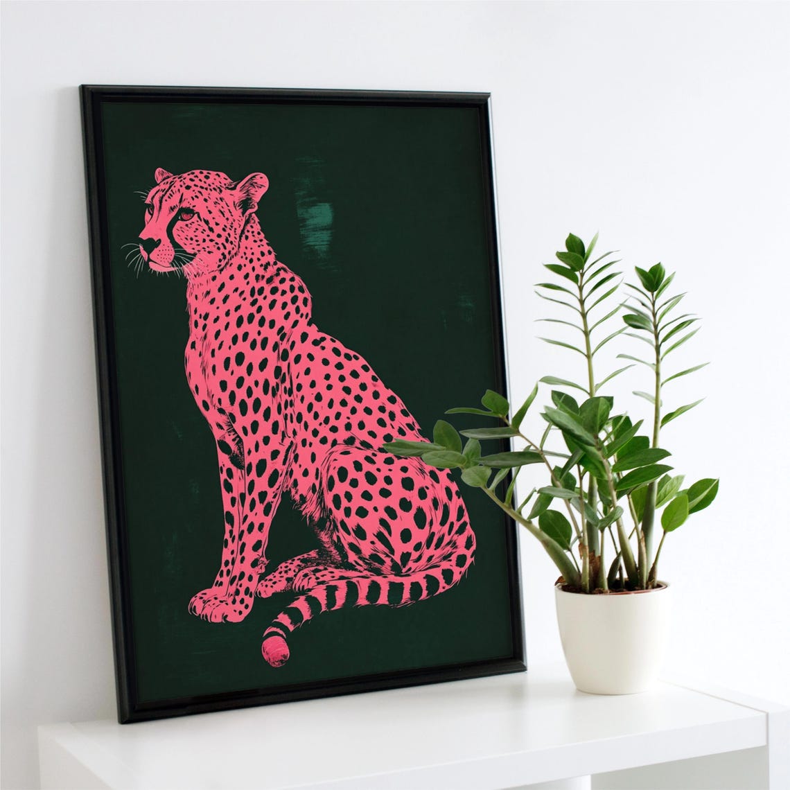 Pink Cheetah Preppy Poster Print for Girls' Decor - Image 4