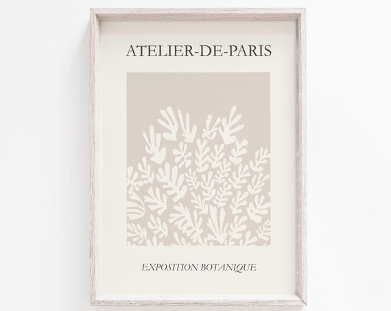 Matisse-Inspired Boho Neutral Wall Art Print