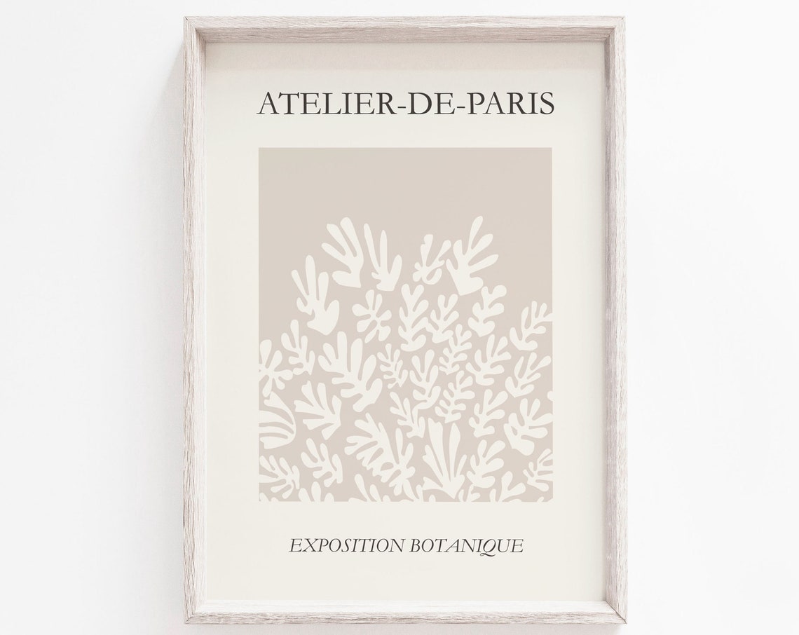 Matisse-Inspired Boho Neutral Wall Art Print