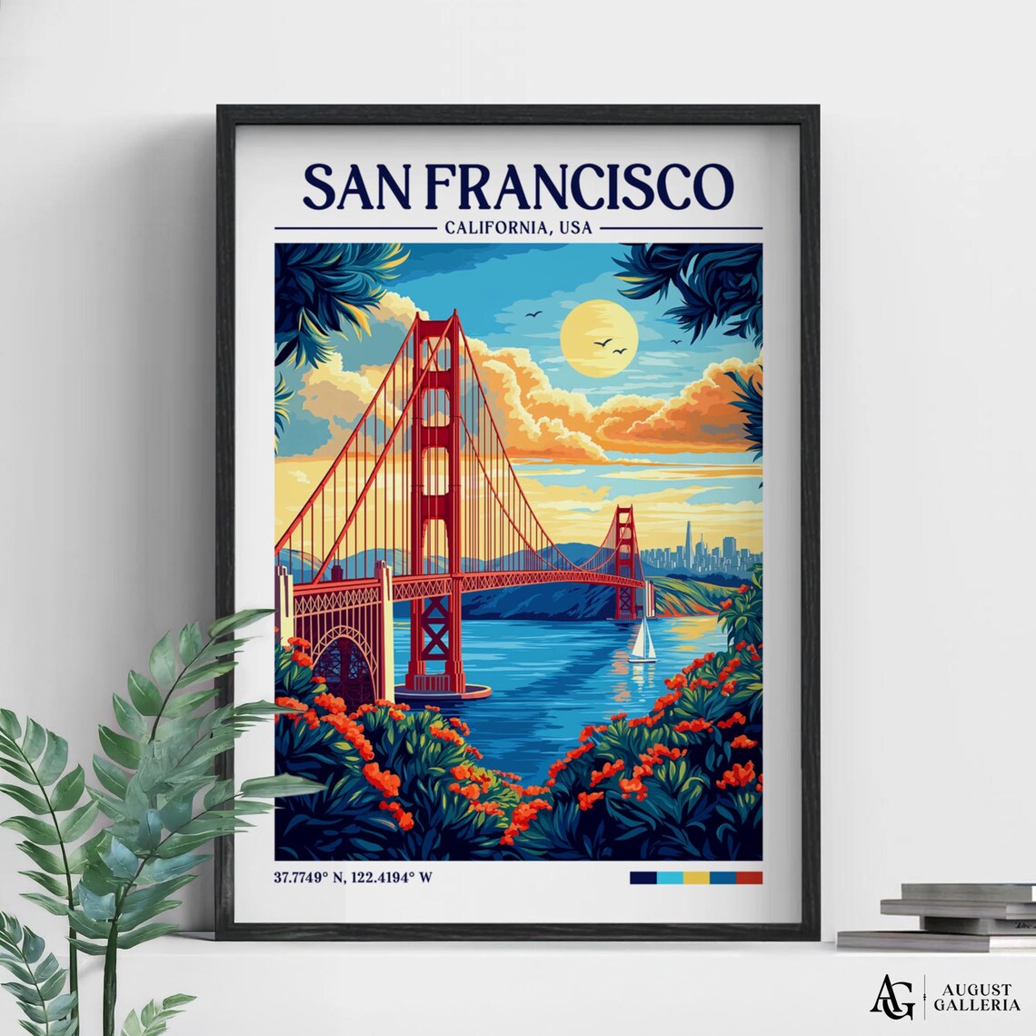 San Francisco Retro Travel Poster, Wanderlust