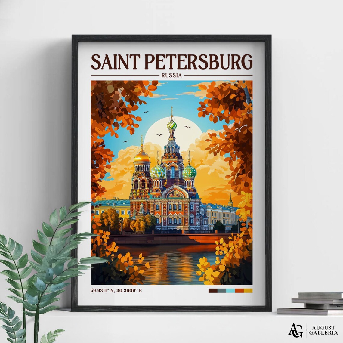 Saint Petersburg Russia Church Of The Spilled Blood Travel Poster