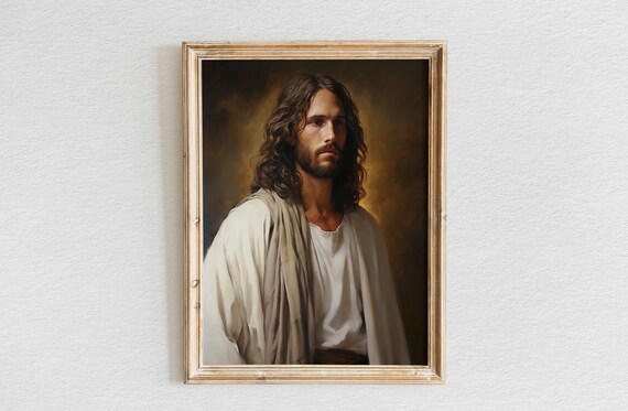 Oil Painting Of Jesus Jesus Wall Art Christian Wall Art Jesus Painting Wall Art Jesus Print Bible Verse