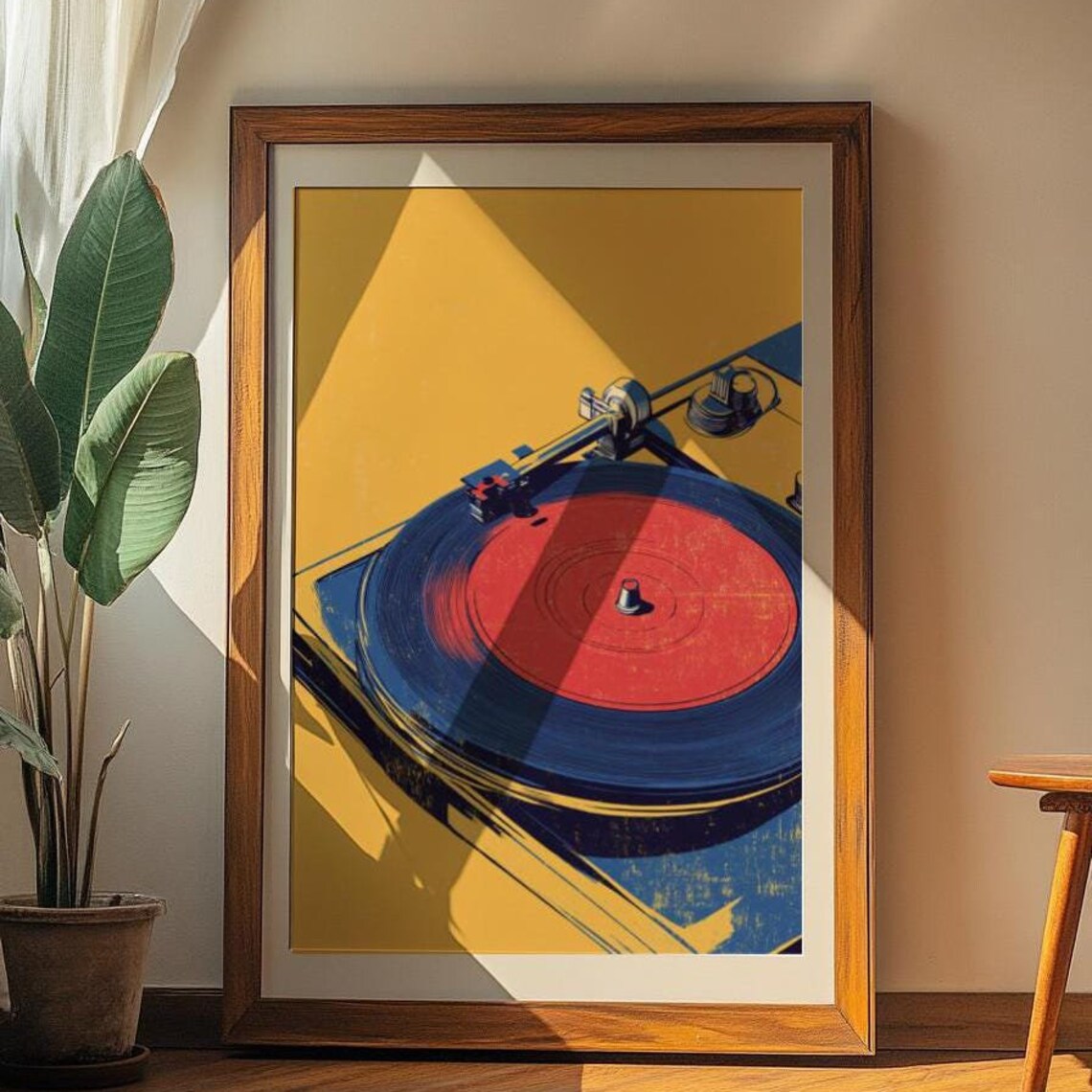 Retro Vinyl Record Poster, Vintage Music Decor