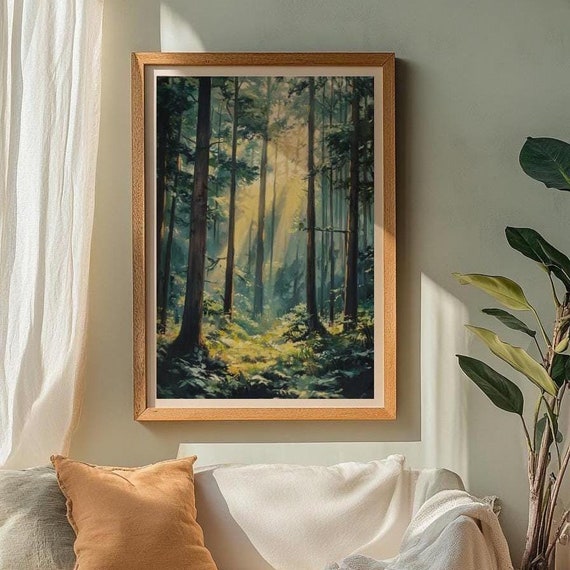Serene Forest Poster Nature Inspired Wall Art Forest Poster Perfect For Home Or Office Gift For Nature Lovers Forest Art