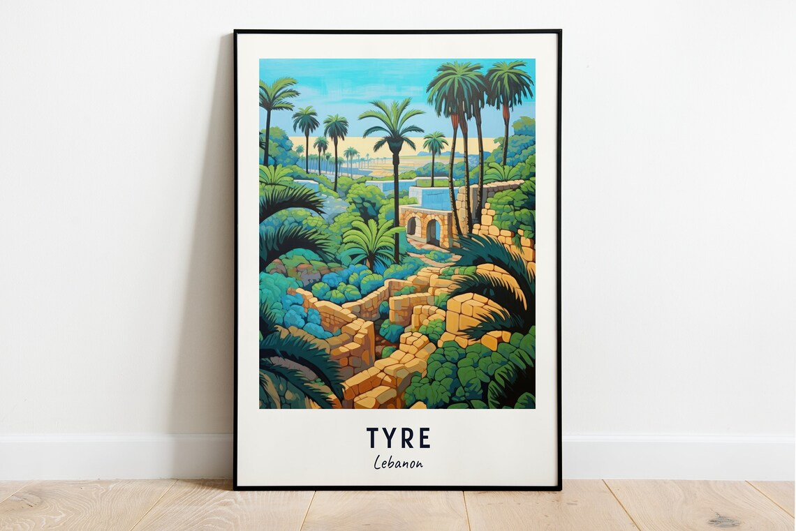 Tyre Archaeological Site, Lebanon Travel Poster