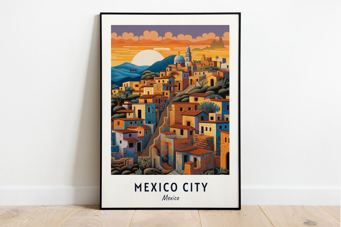 Mexico City Travel Print Wall Art Mexico City Mexico City Print Mexico City Travel Gift Mexico City City Poster