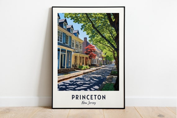 Princeton Travel Print Wall Art Princeton New Jersey City Print Princeton Travel Gift Princeton City Poster Wall Art