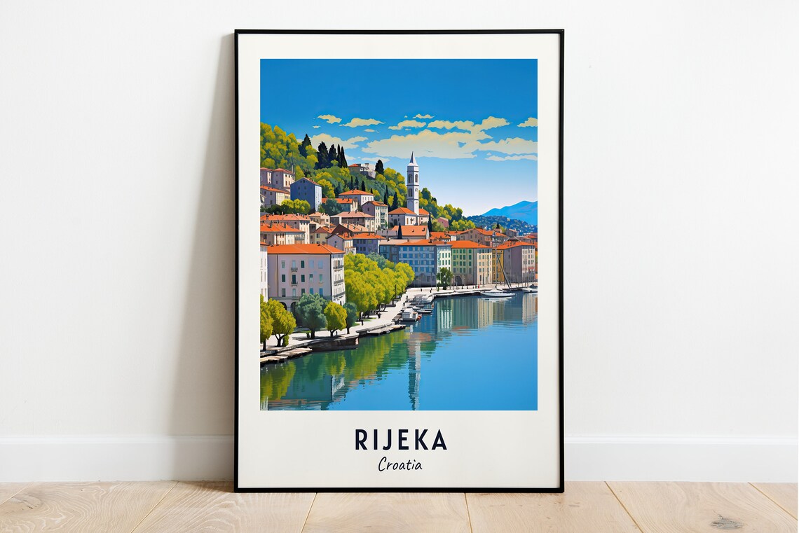 Rijeka Travel Poster, Croatia City Print