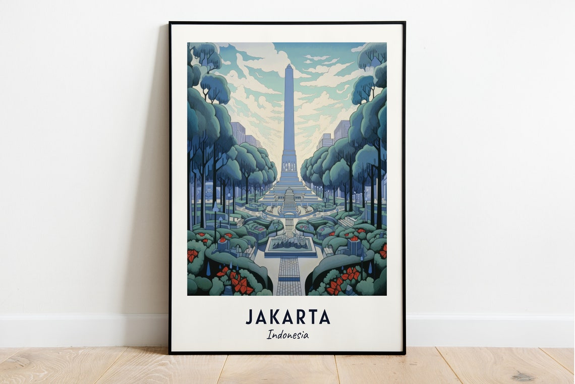 National Monument Monas Jakarta Indonesia Garden Park Poster