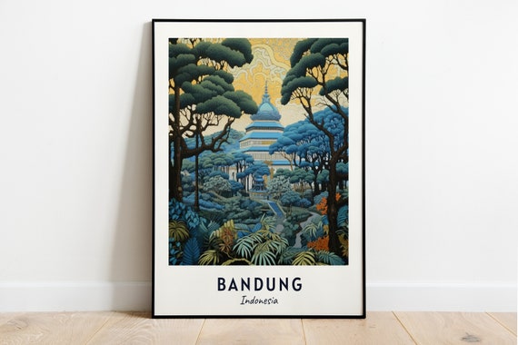 Gedung Sate Travel Poster, Bandung Indonesia