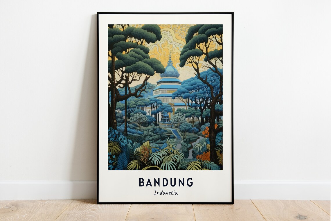 Gedung Sate Travel Poster, Bandung Indonesia