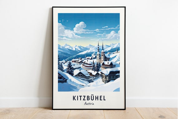 Kitzbhel Travel Print Kitzbhel Ski Poster Austria Ski Poster Kitzbhel Ski Resort Print