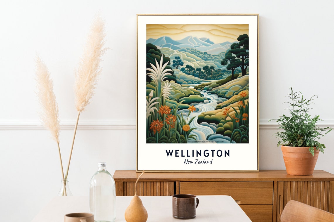Te Papa Museum Travel Print Wall Art Wellington New Zealand City Print Te Papa Museum Travel Gift Te Papa Museum Poster Travel Gift - Image 2