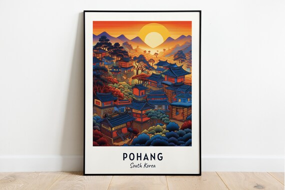 Homigot Sunrise Square Korean Village Sunset Pohang Travel Poster