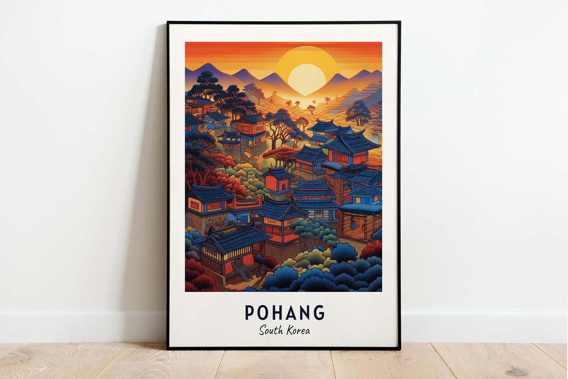 Homigot Sunrise Square Korean Village Sunset Pohang Travel Poster