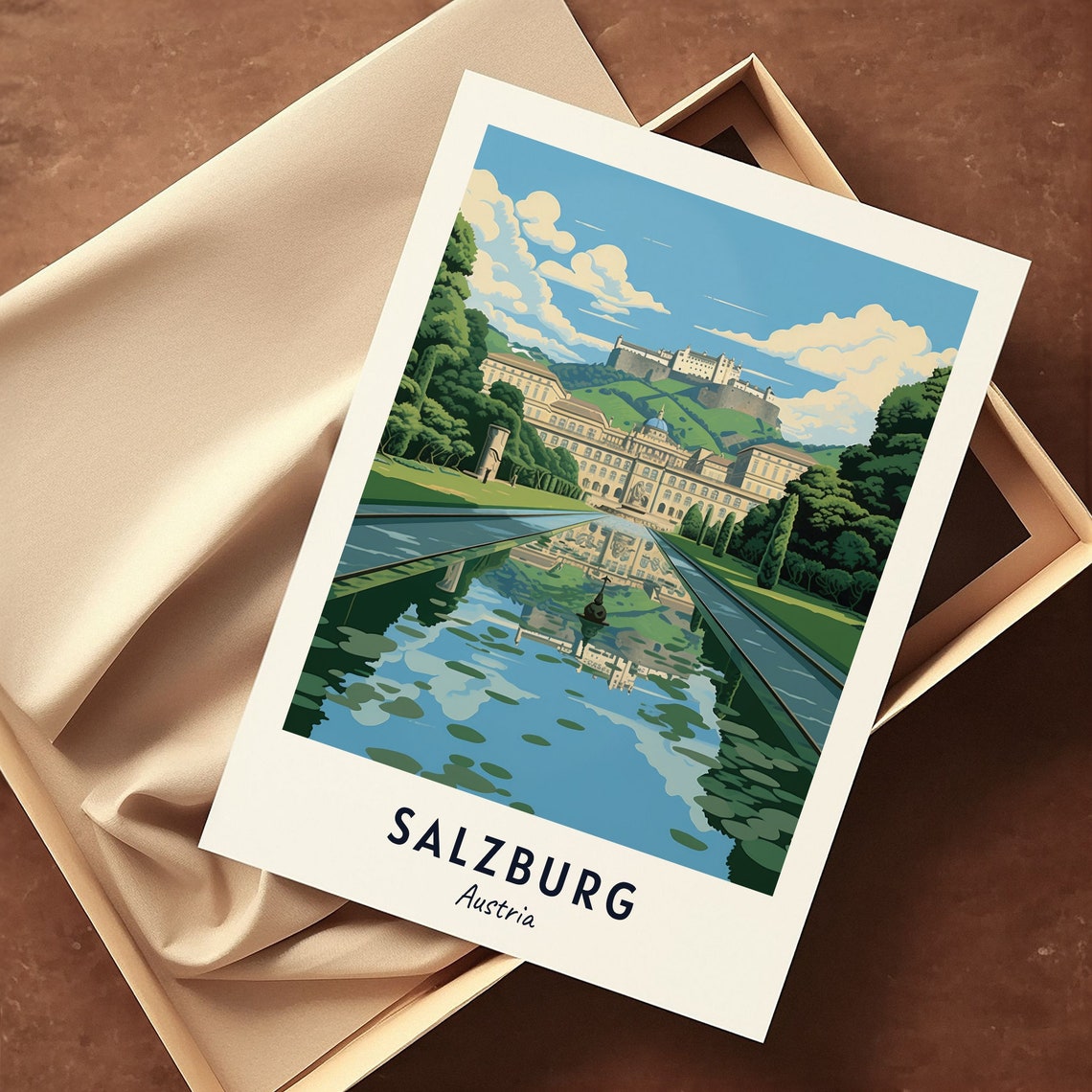 Mirabell Palace And Gardens Travel Print Wall Art Salzburg Austria City Print Mirabell Palace And Gardens Travel Gift - Image 3