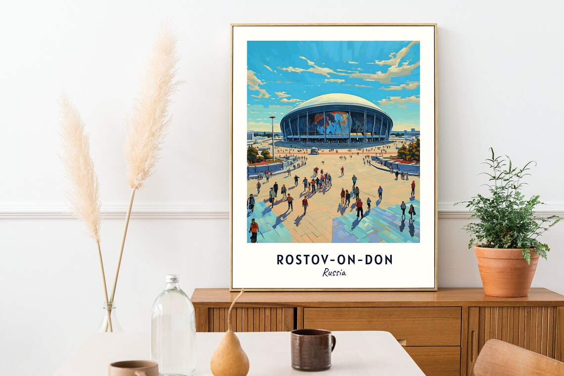 Rostov Arena Stadium and Fan Plaza in Rostov-on-Don Russia Poster - Image 2