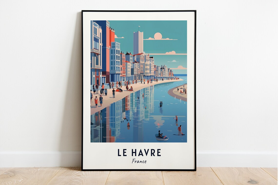 Le Havre Travel Poster, France City Print