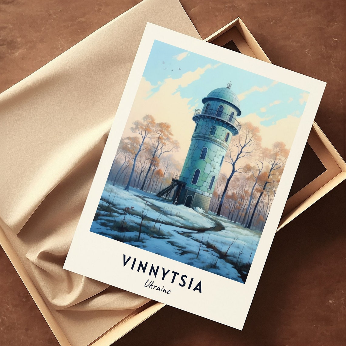 Vinnytsia Water Tower Travel Print Wall Art Vinnytsia Ukraine City Print Vinnytsia Water Tower Travel Gift Vinnytsia Water Tower Poster - Image 3