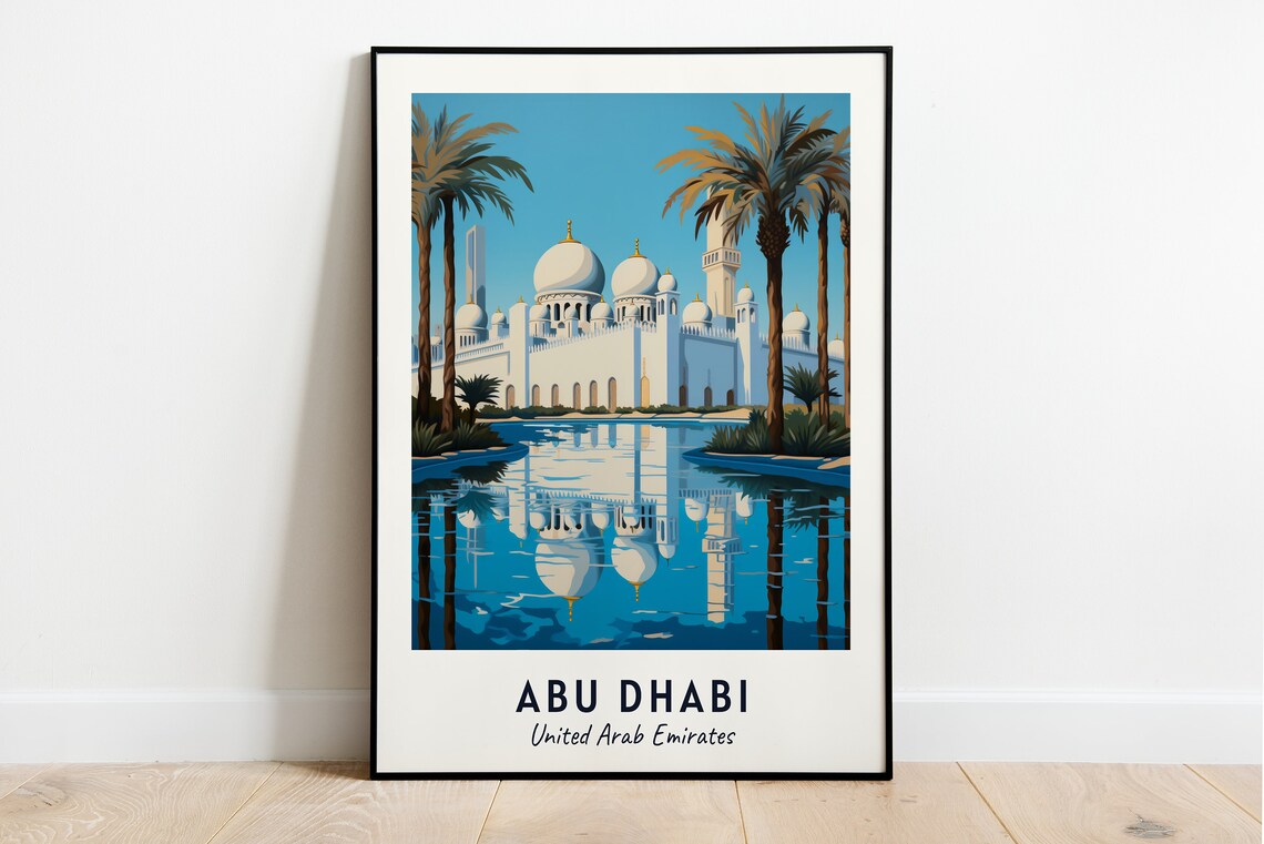 Abu Dhabi United Arab Emirates Travel Poster