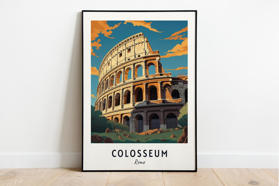 Colosseum Rome Travel Print Wall Art Colosseum Rome City Print Colosseum Rome Travel Gift Colosseum Rome Poster