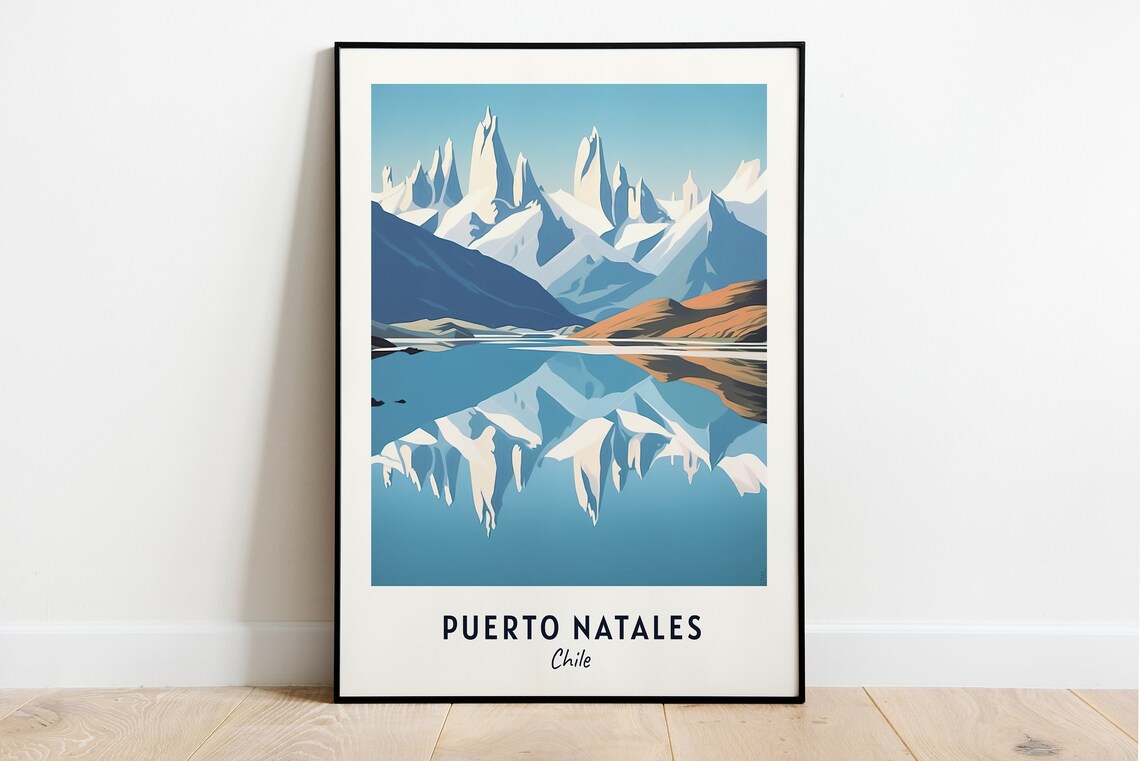 Balmaceda And Serrano Glaciers Travel Poster, Puerto Natales