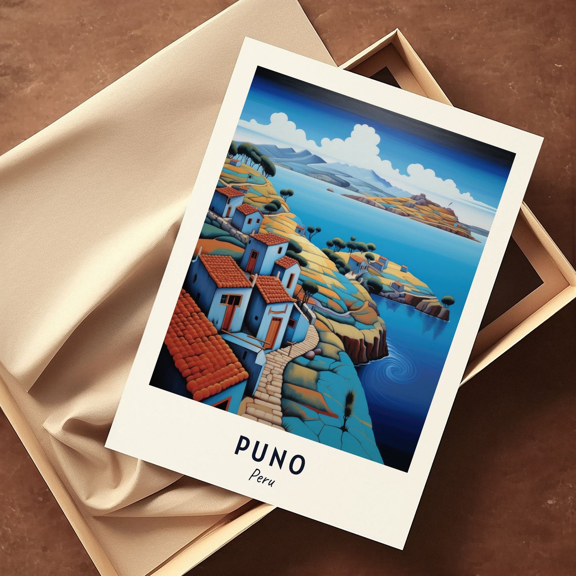 Lake Titicaca Travel Print Wall Art Puno Peru City Print Lake Titicaca Travel Gift Lake Titicaca Poster Travel Gift - Image 3