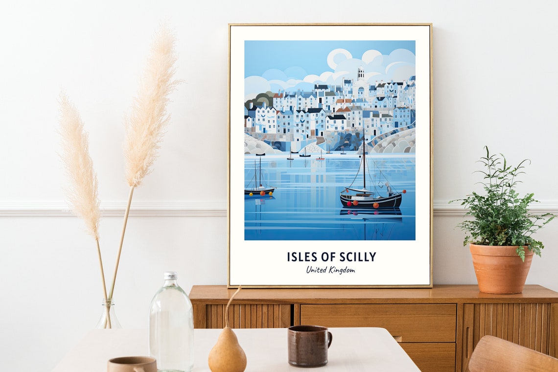 Isles Of Scilly United Kingdom Travel Print Wall Art Isles Of Scilly United Kingdom City Print Isles Of Scilly Isles Of Scilly - Image 2