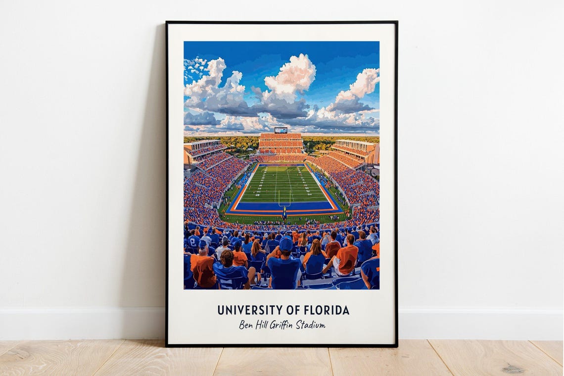 University of Florida Ben Hill Griffin Stadium Gators Poster - Image 3