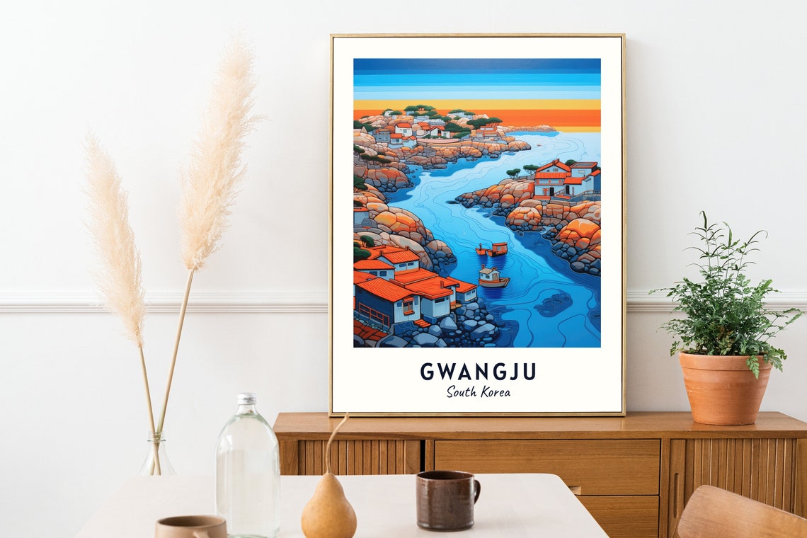 Gwangju Biennale Hall Travel Print Wall Art Gwangju South Korea City Print Gwangju Biennale Hall Travel Gift Wall Art - Image 2