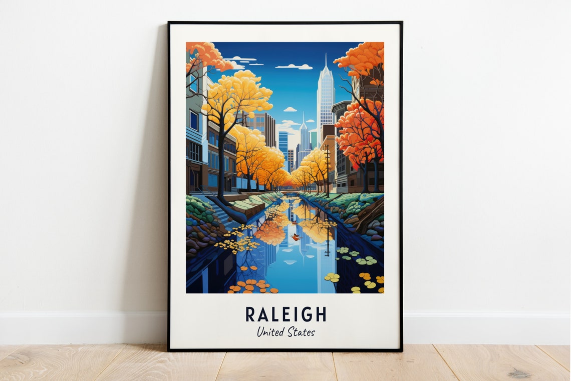 Raleigh United States Travel Print Wall Art Raleigh United States City Print Raleigh United States Travel Gift Raleigh Travel Gift