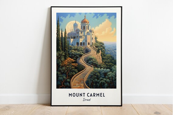 Stella Maris Monastery on Mount Carmel in Israel at Sunset Poster