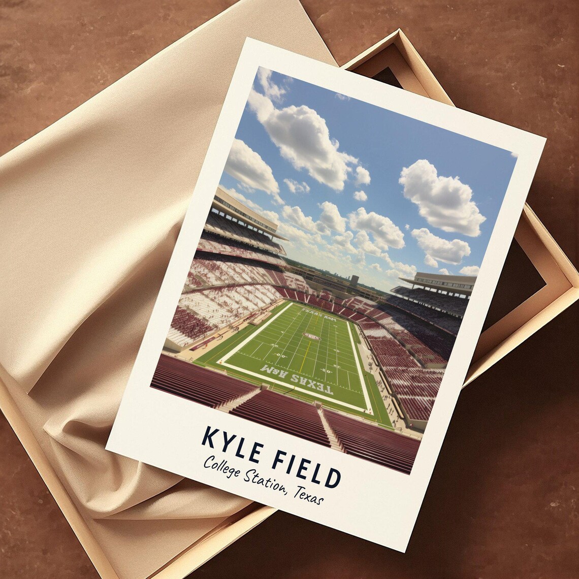 Kyle Field Sunny Day Texas A and M Football Stadium College Poster - Image 3