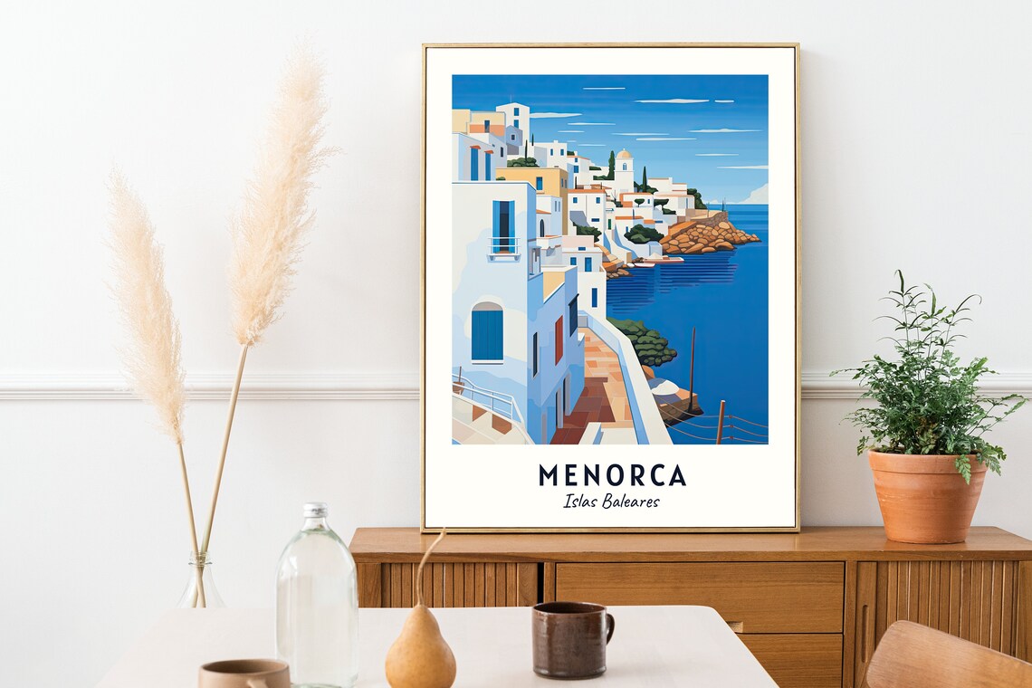 Menorca Travel Poster, Islas Baleares Place - Image 2
