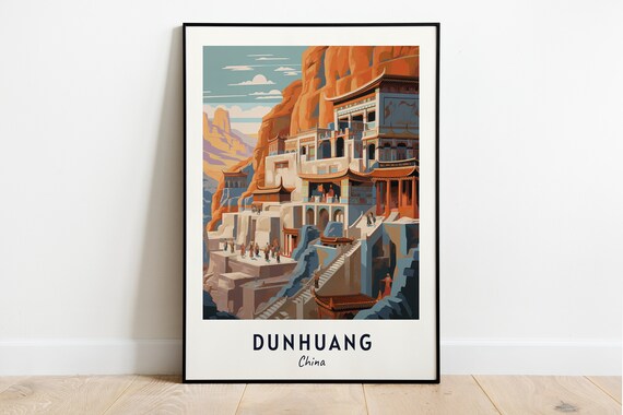Mogao Caves Dunhuang China Ancient Buddhist Cliff Temples Poster