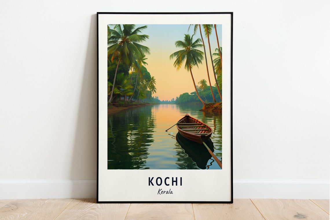 Kochi Travel Print Wall Art Kochi Kerala City Print Kochi Travel Gift Kochi City Poster Travel Gift Wedding Gift