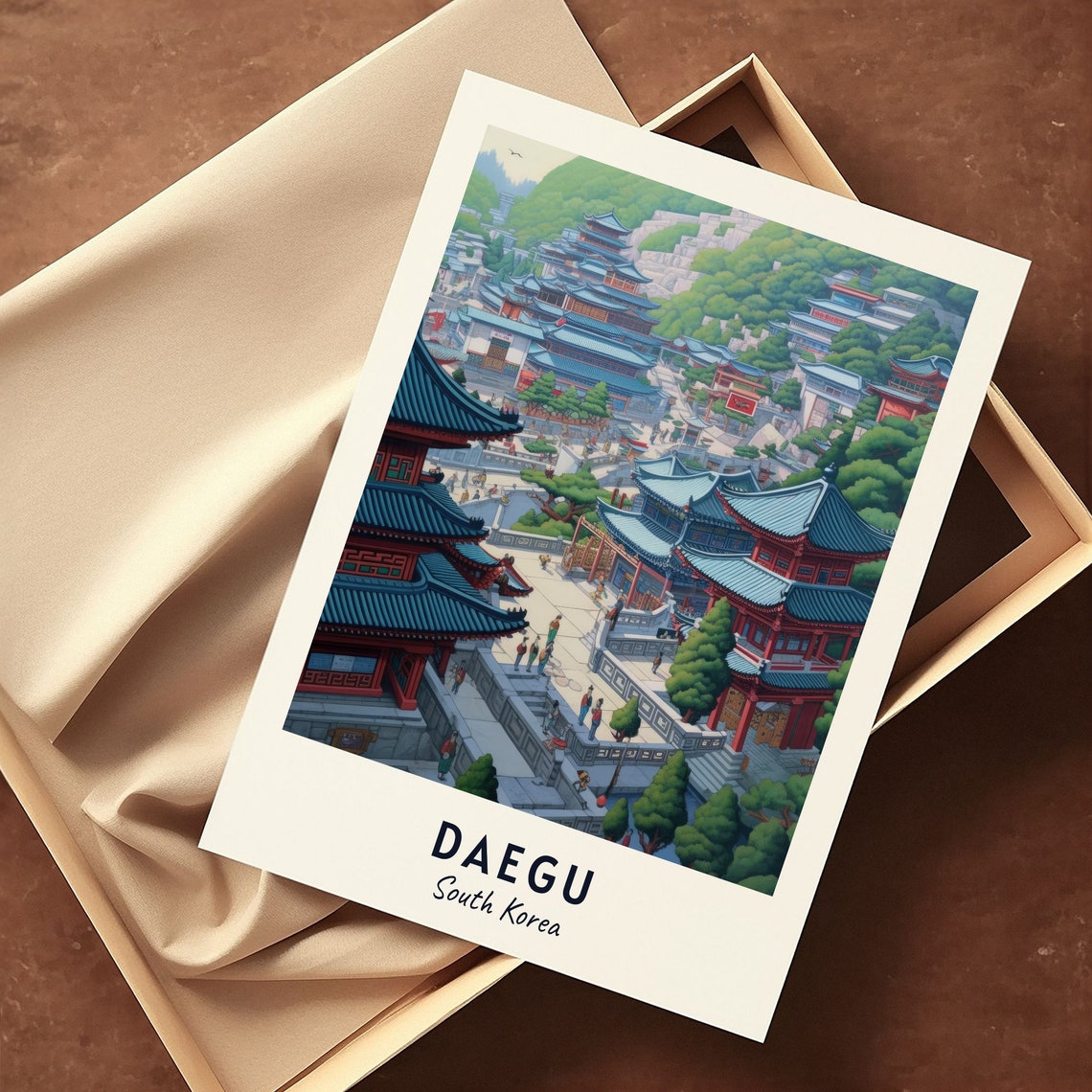 Donghwasa Temple Travel Print Wall Art Daegu South Korea City Print Donghwasa Temple Travel Gift Donghwasa Temple Poster Travel Gift - Image 3