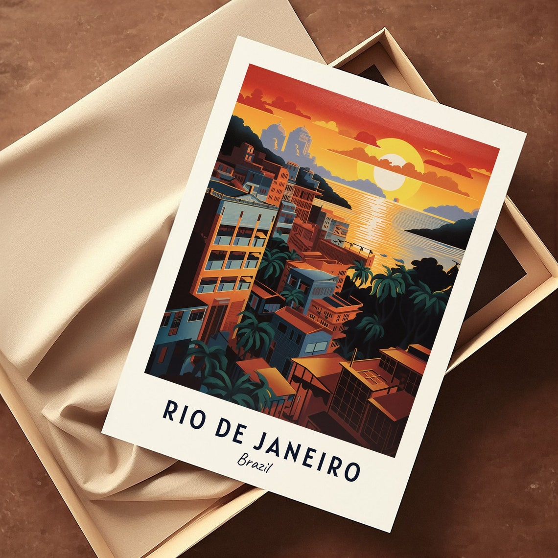 Rio De Janeiro Travel Print Wall Art Rio De Janeiro Brazil City Print Rio De Janeiro Travel Gift Rio De Janeiro City Poster Wall Art - Image 3