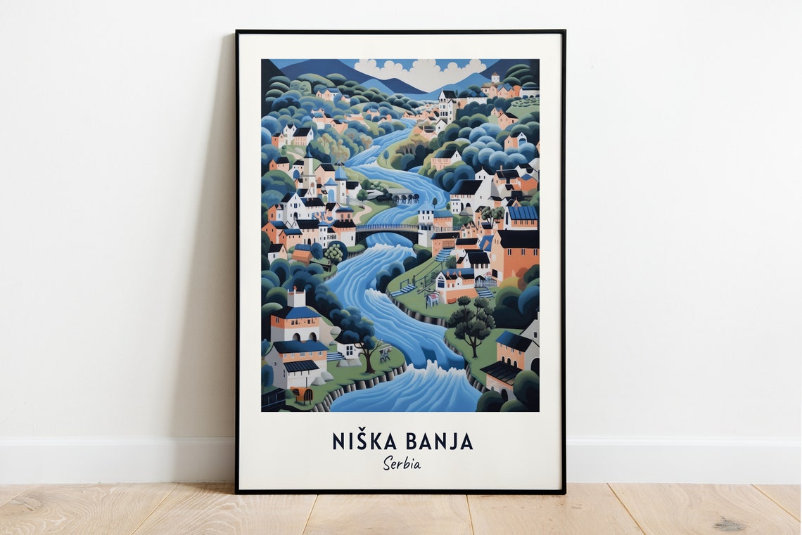 Nika Banja Spa Travel Print Wall Art Nika Banja Serbia City Print Nika Banja Spa Travel Gift Nika Banja Spa Poster Travel Gift