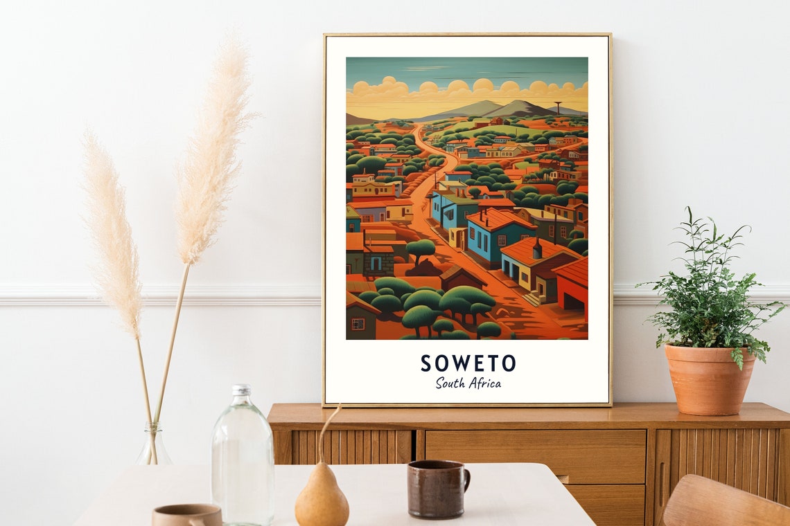 Vilakazi Street Travel Print Wall Art Soweto South Africa City Print Vilakazi Street Travel Gift Vilakazi Street Poster Travel Gift - Image 2