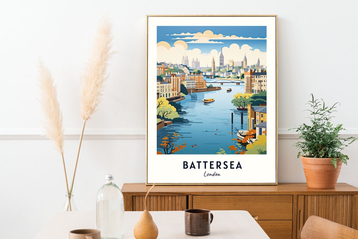 Battersea London Travel Print Wall Art Battersea London City Print Battersea London Travel Gift Battersea London Poster Travel Gift - Image 2