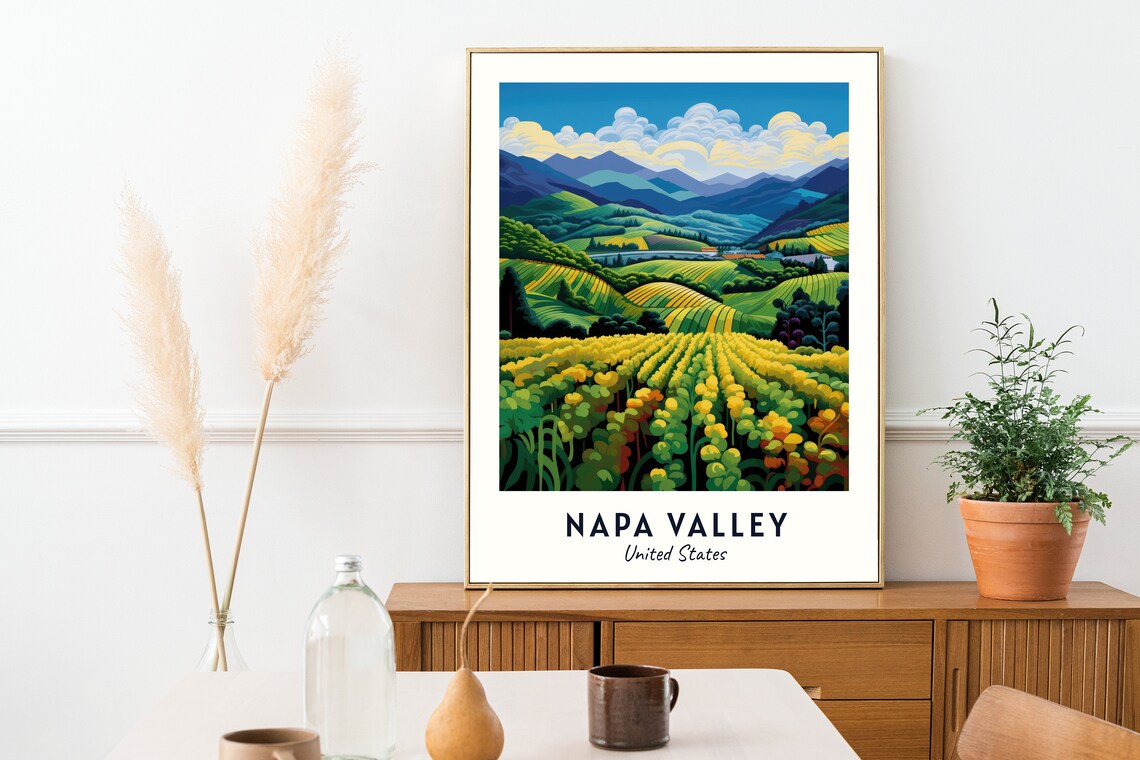Napa Valley United States Travel Poster, City Print - Image 2