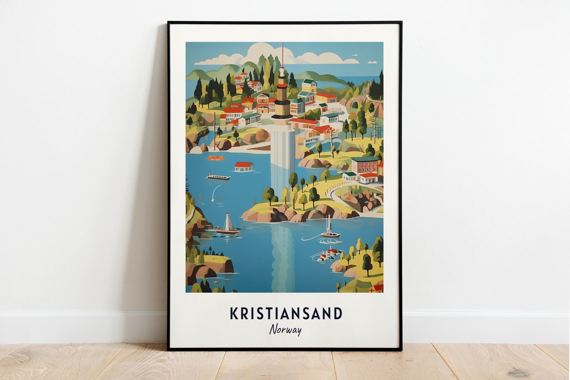 Kristiansand Zoo And Amusement Park Travel Print Wall Art Kristiansand Norway City Print Kristiansand Zoo And Amusement Park Travel Gift