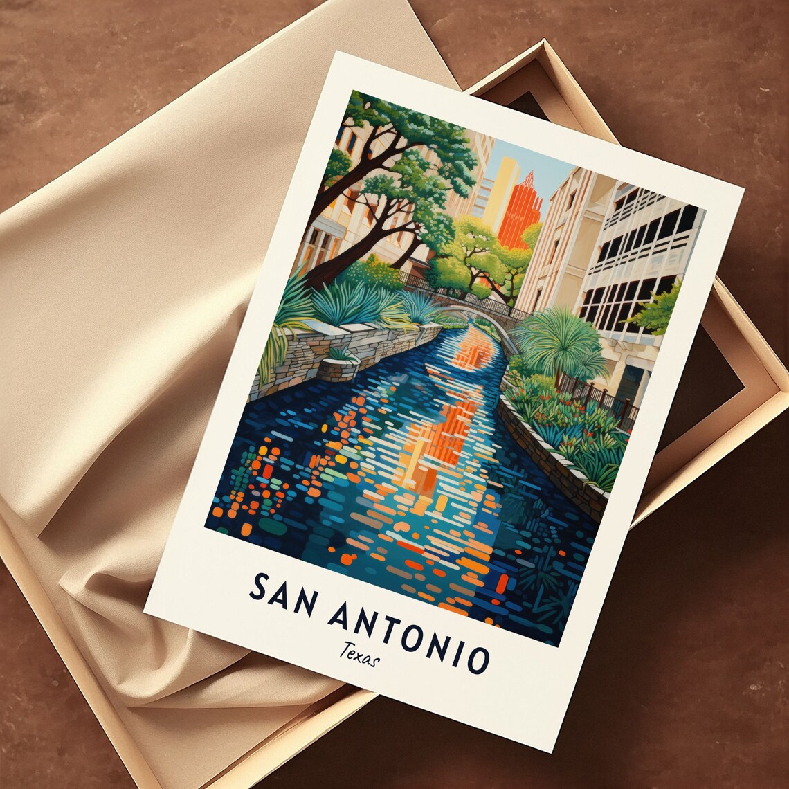 San Antonio River Walk Travel Poster, Texas City - Image 3