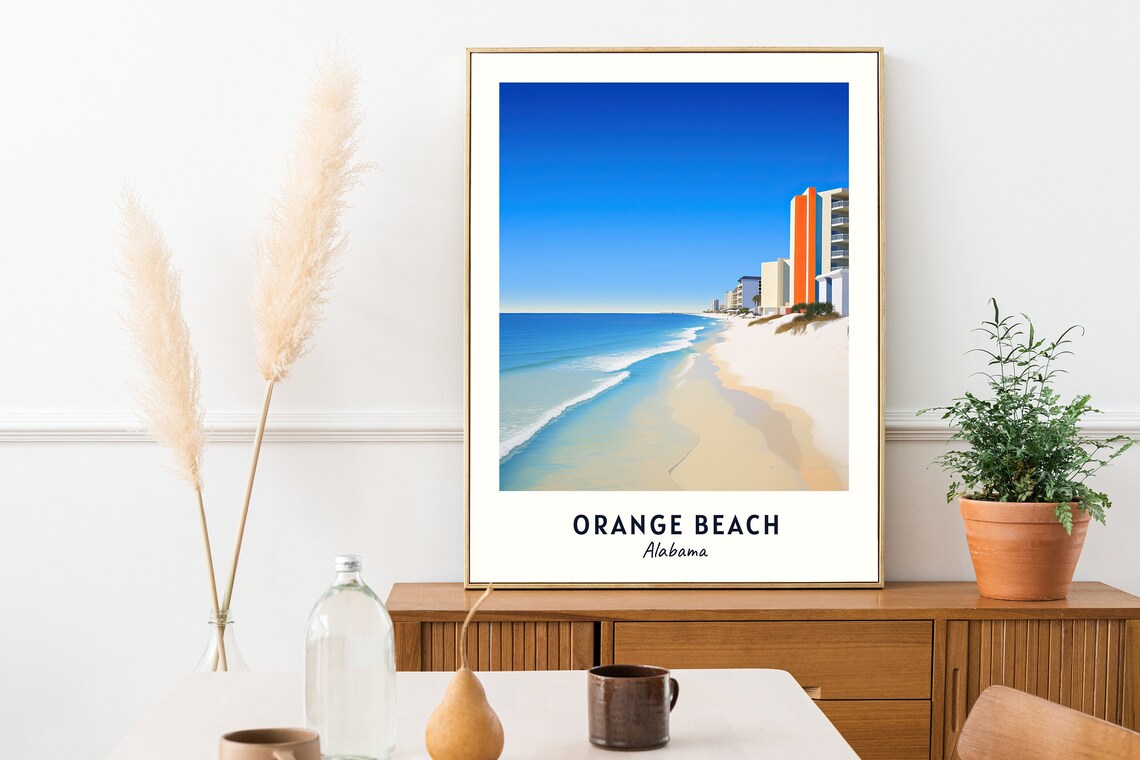 Orange Beach Alabama Gulf Coast Beach Resort Sunny Travel Poster - Image 2