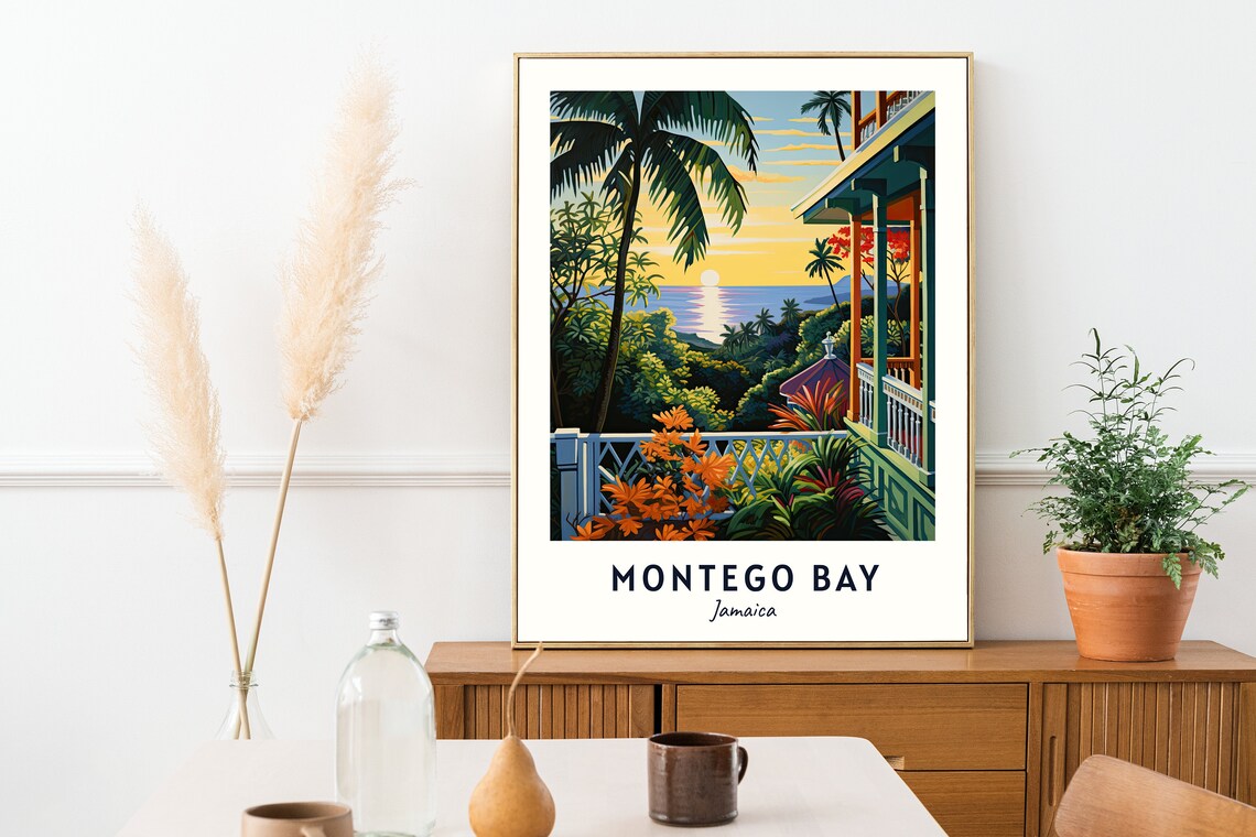 Montego Bay Jamaica Travel Poster, City Print - Image 2