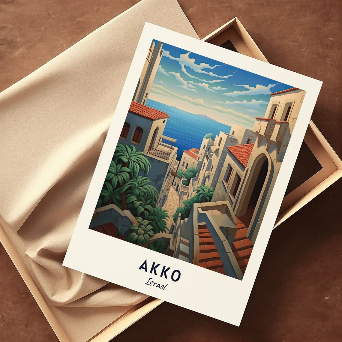 Old City Of Akko Travel Print Wall Art Akko Israel City Print Old City Of Akko Travel Gift Old City Of Akko Poster - Image 3
